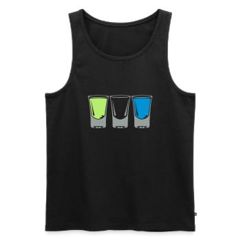 shooter glas alkohol - Débardeur bio Premium Homme - noir - Devant - AI Model Male 178 light (178cm)