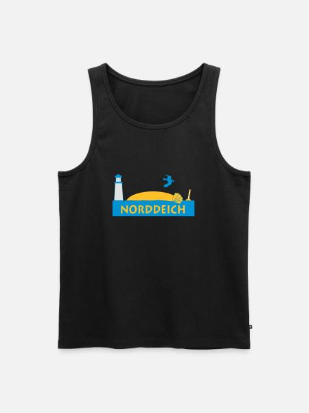 norddeich - Männer Premium Bio Tank Top - Schwarz