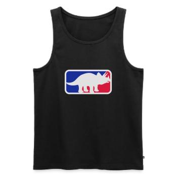 sport logo Triceratops horns silhouette black outl - Men's Premium Organic Tank Top - black - Front - AI Model Male 178 light (178cm)
