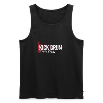 Kick Drum - キックドラム - Synthesizer - Männer Premium Bio Tank Top - Schwarz - Vorne - Michal (187cm)