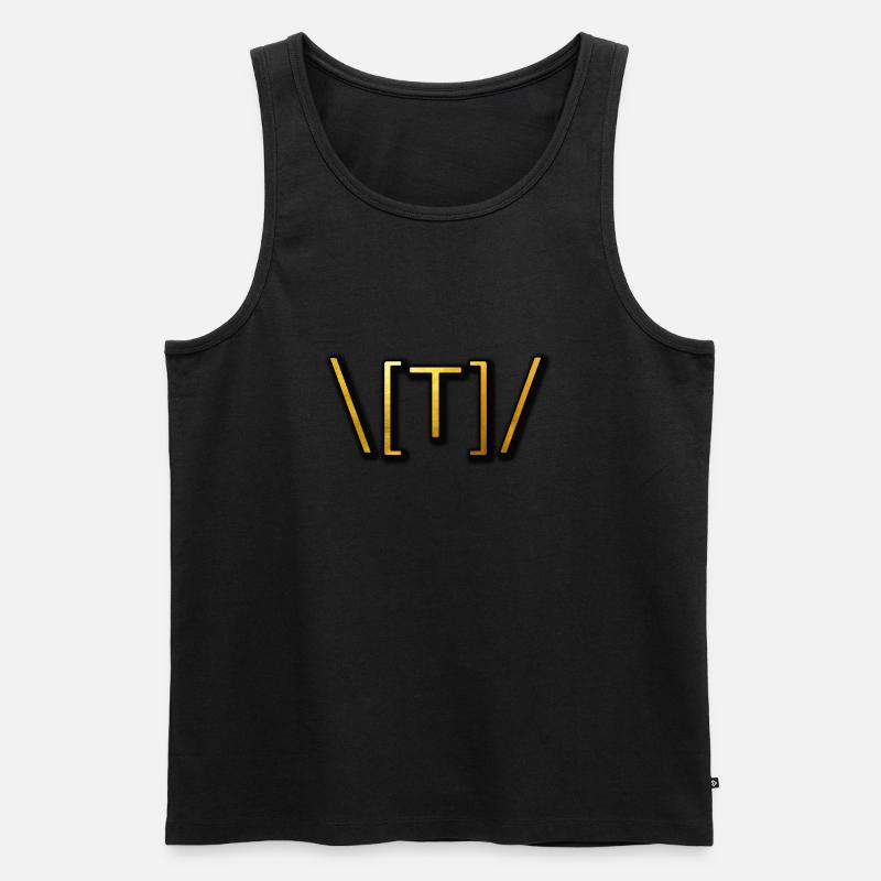 Praise The Sun Emoji A - Männer Premium Bio Tank Top - Schwarz