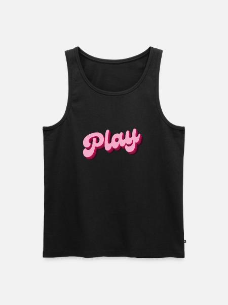 play - Men's Premium Organic Tank Top - black