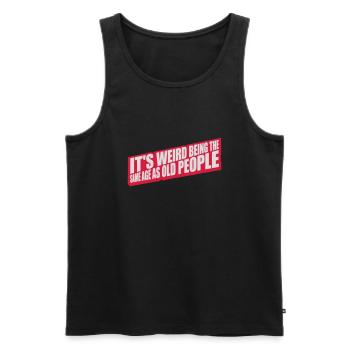 being old people age - Männer Premium Bio Tank Top - Schwarz - Vorne - Michal (187cm)
