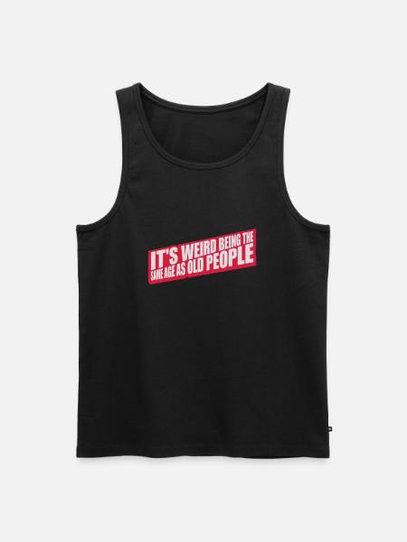 being old people age - Men's Premium Organic Tank Top - black