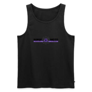 SUPER MOTO Monkey Circle violet - Débardeur bio Premium Homme - noir - Devant - Michal (187cm)
