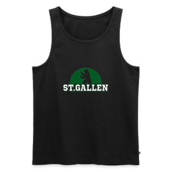 St Gallen - Männer Premium Bio Tank Top - Schwarz - Vorne - AI Model Male 178 light (178cm)