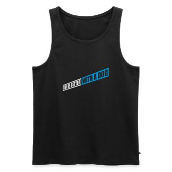 better with a dog - Men's Premium Organic Tank Top - black - Front - Michal (187cm)
