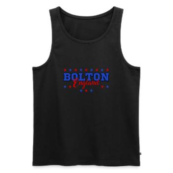 Bolton - Men's Premium Organic Tank Top - black - Front - Michal (187cm)
