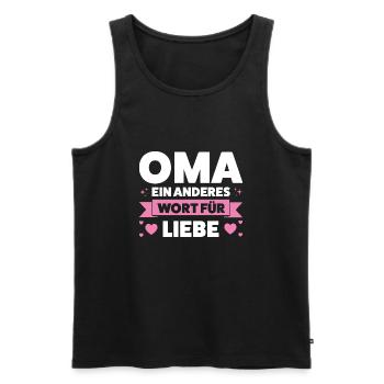 Oma Großmutter Omas Geschenk - Männer Premium Bio Tank Top - Schwarz - Vorne - Michal (187cm)
