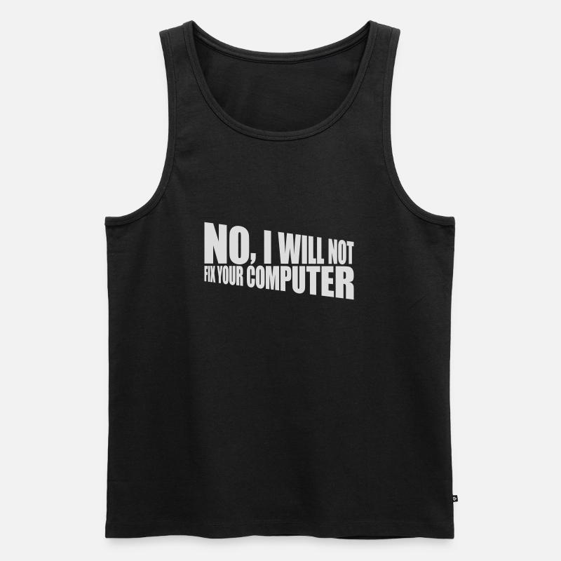 not fix your computer - Men's Premium Organic Tank Top - black