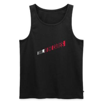 shhh no one cares - Männer Premium Bio Tank Top - Schwarz - Vorne - AI Model Male 178 light (178cm)