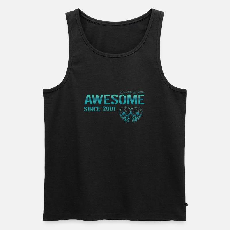 Awesome since 2001 Geschenk - Männer Premium Bio Tank Top - Schwarz