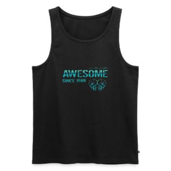 Awesome since 1986 Geschenk - Männer Premium Bio Tank Top - Schwarz - Vorne - Michal (187cm)
