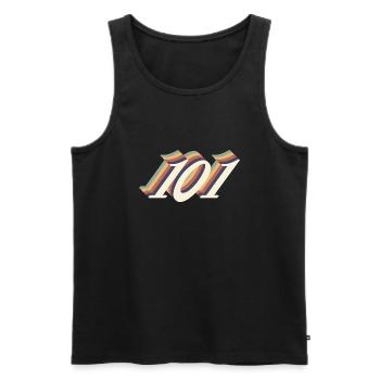 Jahrgang zum 101-jährigen Jubiläum - Männer Premium Bio Tank Top - Schwarz - Vorne - AI Model Male 178 light (178cm)