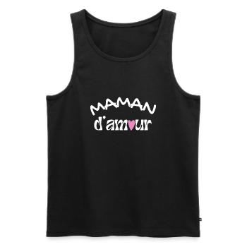 Maman d'amour - Débardeur bio Premium Homme - noir - Devant - Michal (187cm)