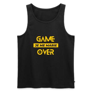 Game Over, je me marie - Débardeur bio Premium Homme - noir - Devant - Michal (187cm)