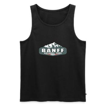 Parc national Banff - Débardeur bio Premium Homme - noir - Devant - AI Model Male 178 light (178cm)