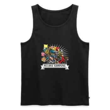 Pulang kampung - Men's Premium Organic Tank Top - black - Front - Michal (187cm)