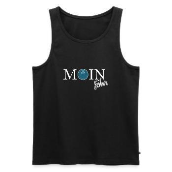 MOIN FöHR - Männer Premium Bio Tank Top - Schwarz - Vorne - AI Model Male 178 light (178cm)