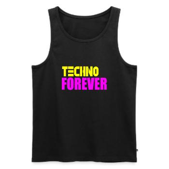 Techno pour toujours - Débardeur bio Premium Homme - noir - Devant - Michal (187cm)
