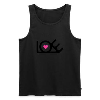 Love it - Männer Premium Bio Tank Top - Schwarz - Vorne - Michal (187cm)