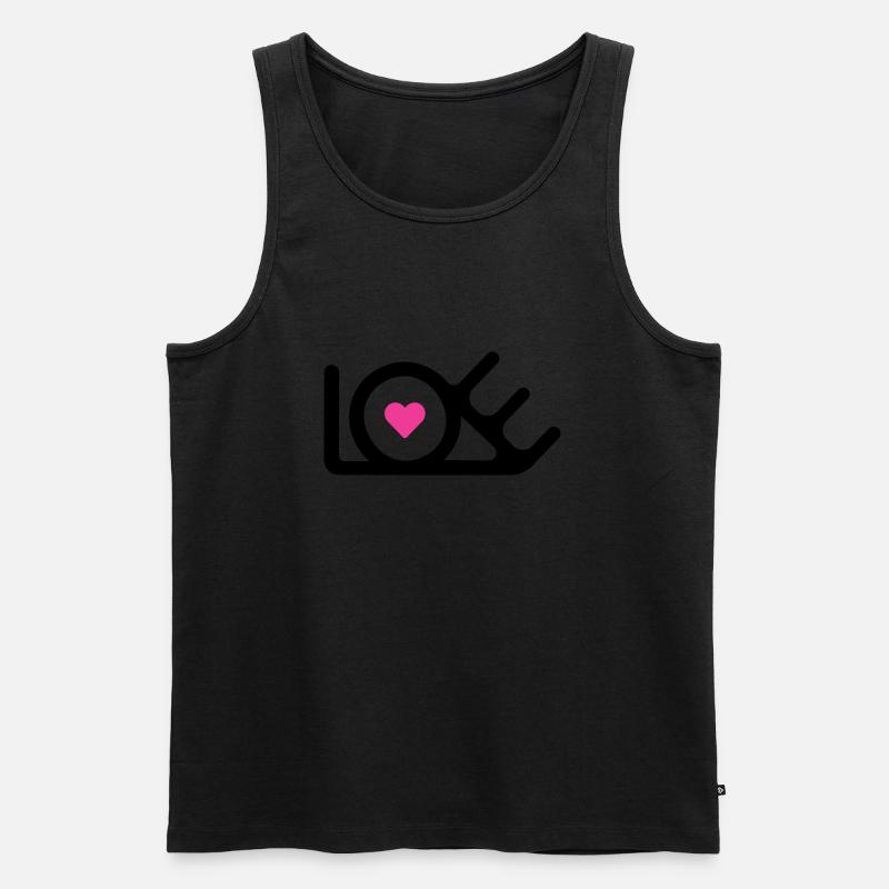 Love it - Männer Premium Bio Tank Top - Schwarz