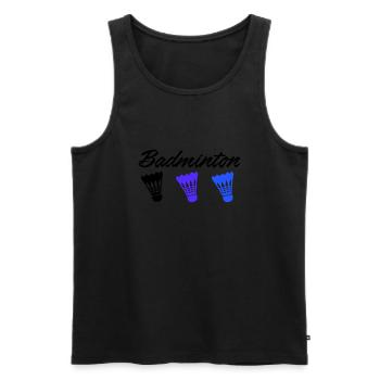badminton - Débardeur bio Premium Homme - noir - Devant - Michal (187cm)