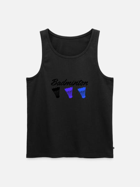 badminton - Men's Premium Organic Tank Top - black