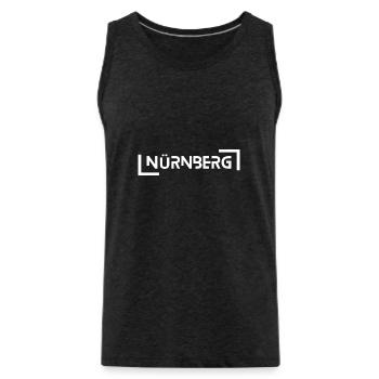Nuremberg - Men's Premium Organic Tank Top - charcoal grey - Front - Alexander (188cm)