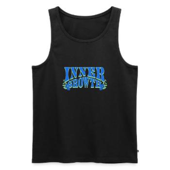 Inner growth - Men's Premium Organic Tank Top - black - Front - AI Model Male 178 light (178cm)