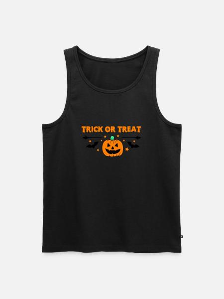 trick or treat - Men's Premium Organic Tank Top - black