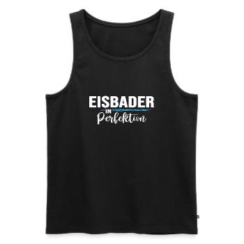 Eisbaden Eisbader im Eisbad Winterbaden - Männer Premium Bio Tank Top - Schwarz - Vorne - AI Model Male 178 light (178cm)
