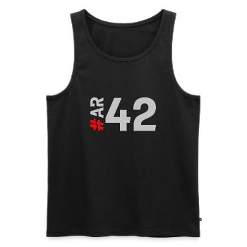 AR42-KARTON - Männer Premium Bio Tank Top - Schwarz - Vorne - AI Model Male 178 light (178cm)