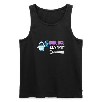 Robotics Is My Sport - Men's Premium Organic Tank Top - black - Front - Michal (187cm)