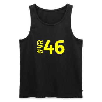 VR46 - Débardeur bio Premium Homme - noir - Devant - AI Model Male 178 light (178cm)