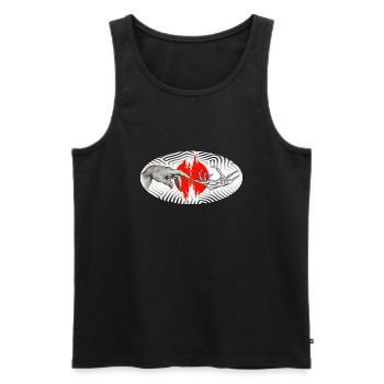 Life and death - Männer Premium Bio Tank Top - Schwarz - Vorne - Michal (187cm)