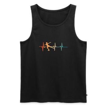 Heartbeat Skating - Men's Premium Organic Tank Top - black - Front - Michal (187cm)