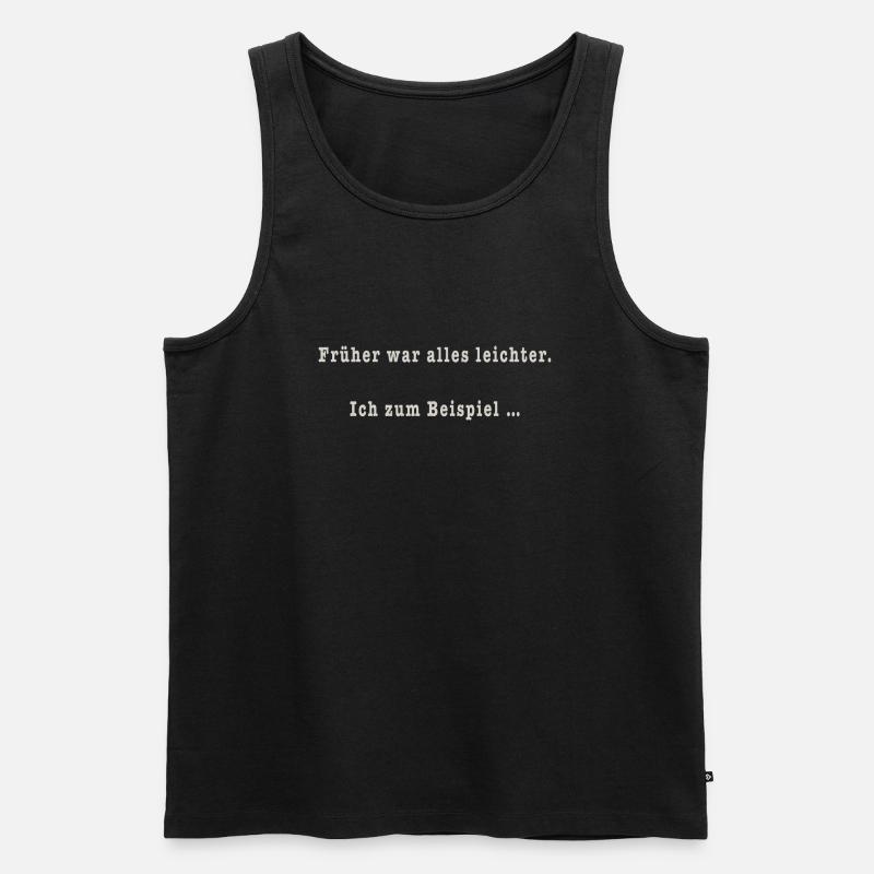 Früher - Männer Premium Bio Tank Top - Schwarz