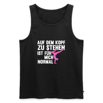 Handstand Turnerin Handstände Geschenk - Männer Premium Bio Tank Top - Schwarz - Vorne - Michal (187cm)