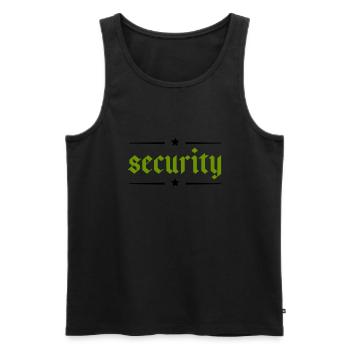 security - Männer Premium Bio Tank Top - Schwarz - Vorne - Michal (187cm)