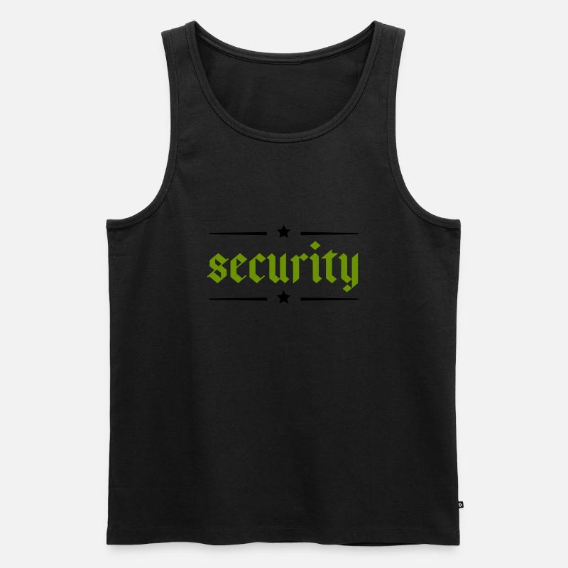 security - Männer Premium Bio Tank Top - Schwarz