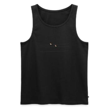 Krafttier Stieglitz - Männer Premium Bio Tank Top - Schwarz - Vorne - AI Model Male 178 light (178cm)