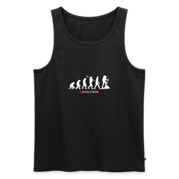 Revolution - Men's Evolution Fun Twist 27 - Men's Premium Organic Tank Top - black - Front - AI Model Male 178 light (178cm)