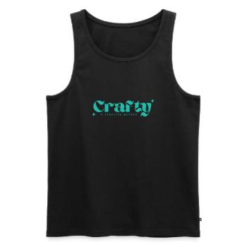 Crafty Blue Lagon - Débardeur bio Premium Homme - noir - Devant - Michal (187cm)