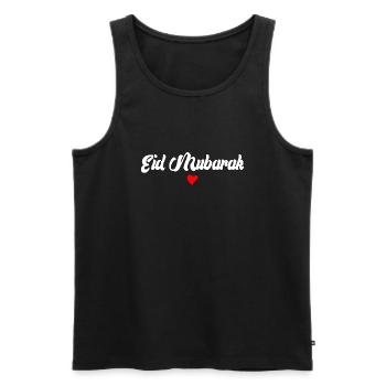 Islam Eid Mubarak - Men's Premium Organic Tank Top - black - Front - AI Model Male 178 light (178cm)