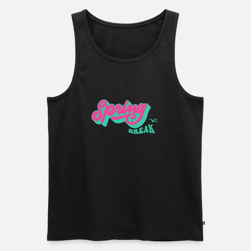 Spring Break wave - Men's Premium Organic Tank Top - black