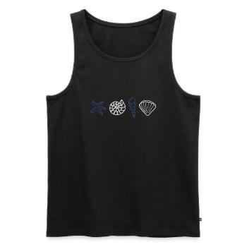 Shells - marine animal - Men's Premium Organic Tank Top - black - Front - Michal (187cm)
