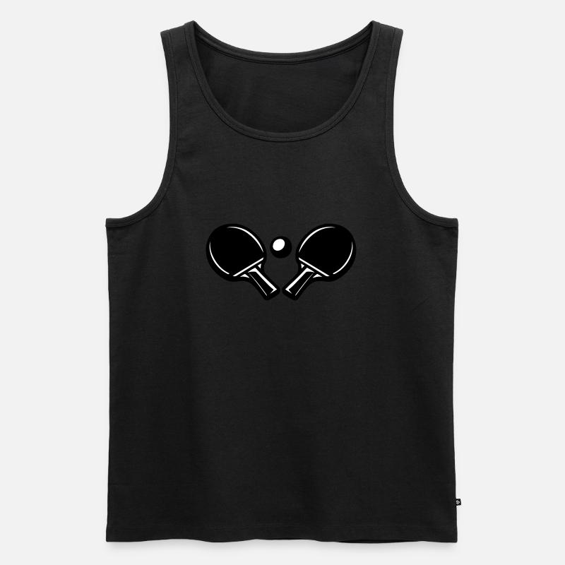 Tischtennisschläger Symbol - Männer Premium Bio Tank Top - Schwarz