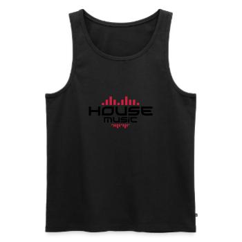 House Music - Débardeur bio Premium Homme - noir - Devant - Michal (187cm)