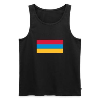 Arménie (V) - Débardeur bio Premium Homme - noir - Devant - Michal (187cm)